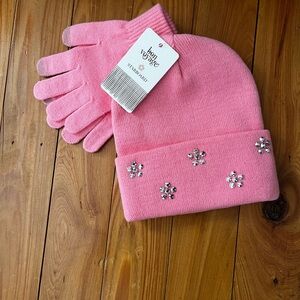 Bon Voyage Starboard Pink Beanie and Touch Screen Gloves Set